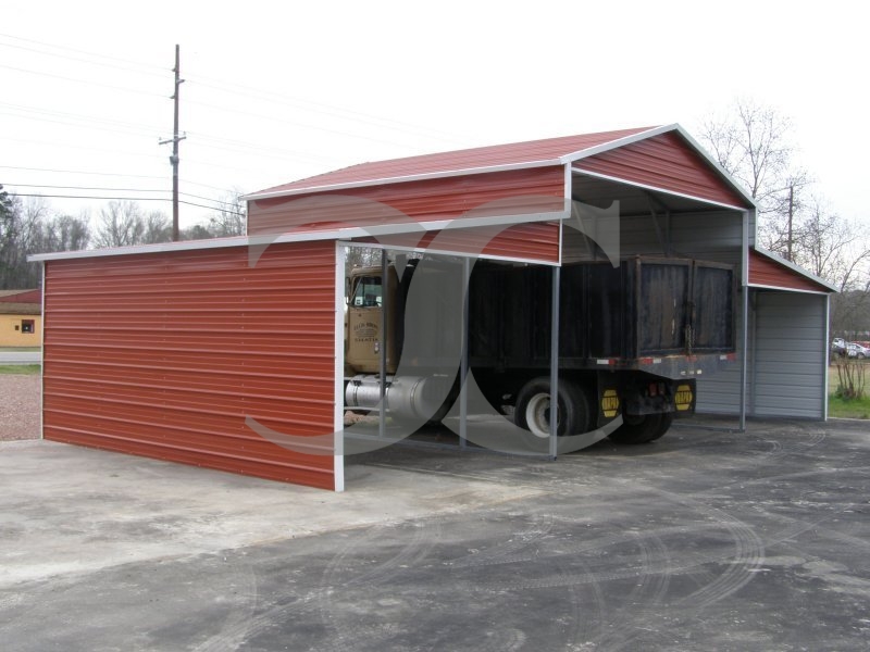 Metal Barn Boxed Eave Roof W X L X H Raised Center